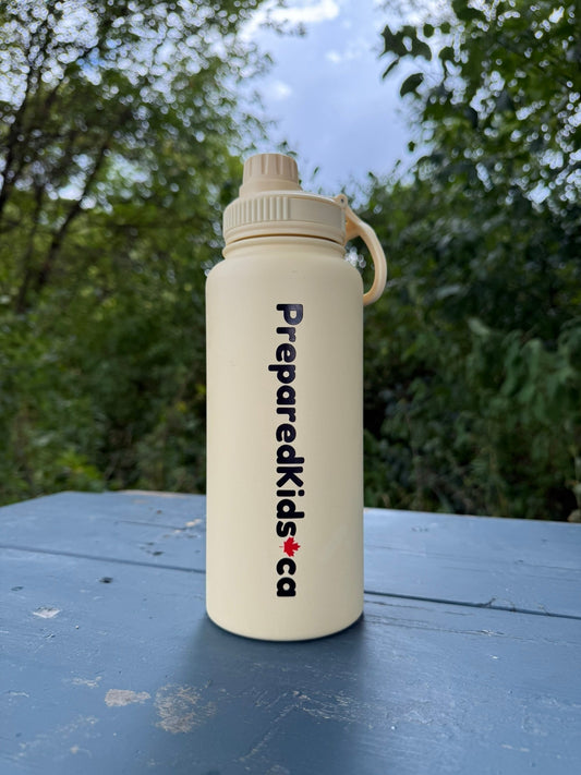 Prepared Kids emergency survival backpack kit stainless steel water bottle boil water in waterbottle safe drinking water methods