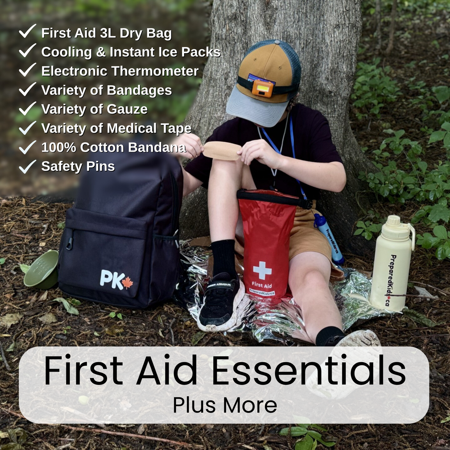 Premium Emergency Backpack for Kids – Prepared Kids Survival Kit Go Bag with Child-Friendly Safety Supplies