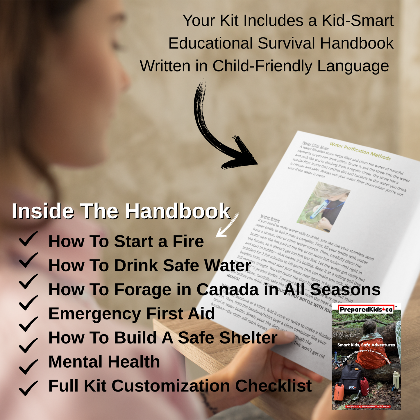 Premium Emergency Backpack for Kids – Prepared Kids Survival Kit Go Bag with Child-Friendly Safety Supplies