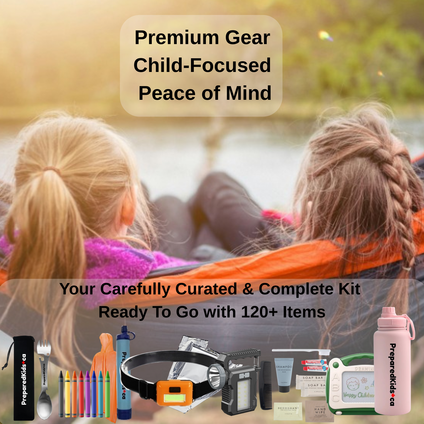 Premium Emergency Backpack for Kids – Prepared Kids Survival Kit Go Bag with Child-Friendly Safety Supplies