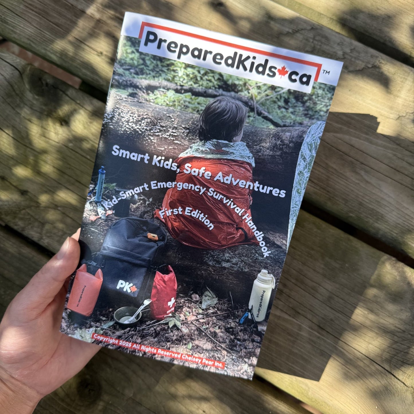 Wilderness Survival Kit for Kids — 128 Items with Instructional Handbook